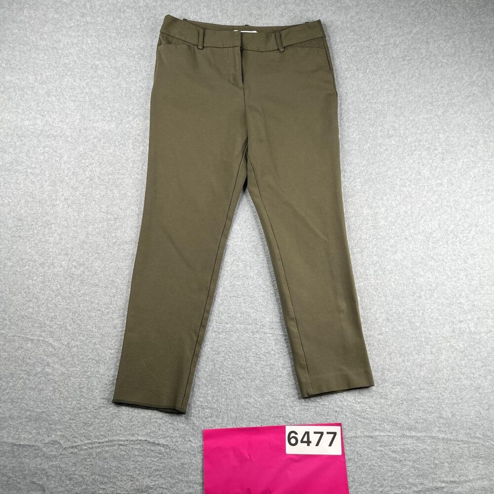 Liz Claiborne Casual Pants Womens Size 4 Green Stretch Classic *SEE HEM